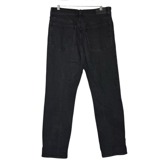 Madewell The ‘90s Straight Leg Jeans Black Size 30 High Rise Denim - Picture 3 of 9